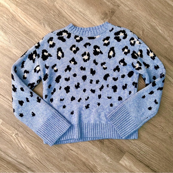 BOGO | Nine West Periwinkle Leopard Sweater - XSP - Picture 1 of 9